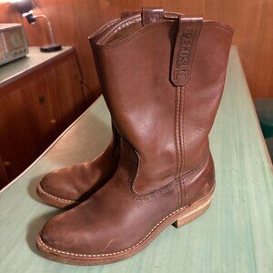 Mens Red Wing Pecos 1155 11" Soft Toe Pull On Brown Boots Size 7.5 Womens 9